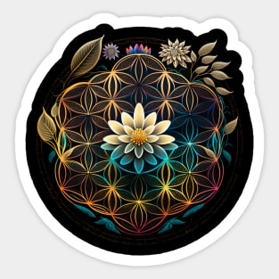 Lotus Flower Symbol For Yoga Lover Buddhist Meditation Sticker